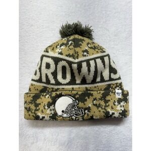 Cleveland Browns Beanie Toboggan NFL Camouflage With Embroidered Logo